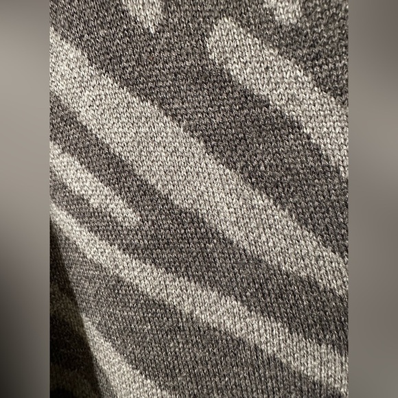 J. McLAUGHLIN Hallie MD Gray Zebra Animal Print WOOL Blend Duster Pocket NICE - Picture 4 of 13